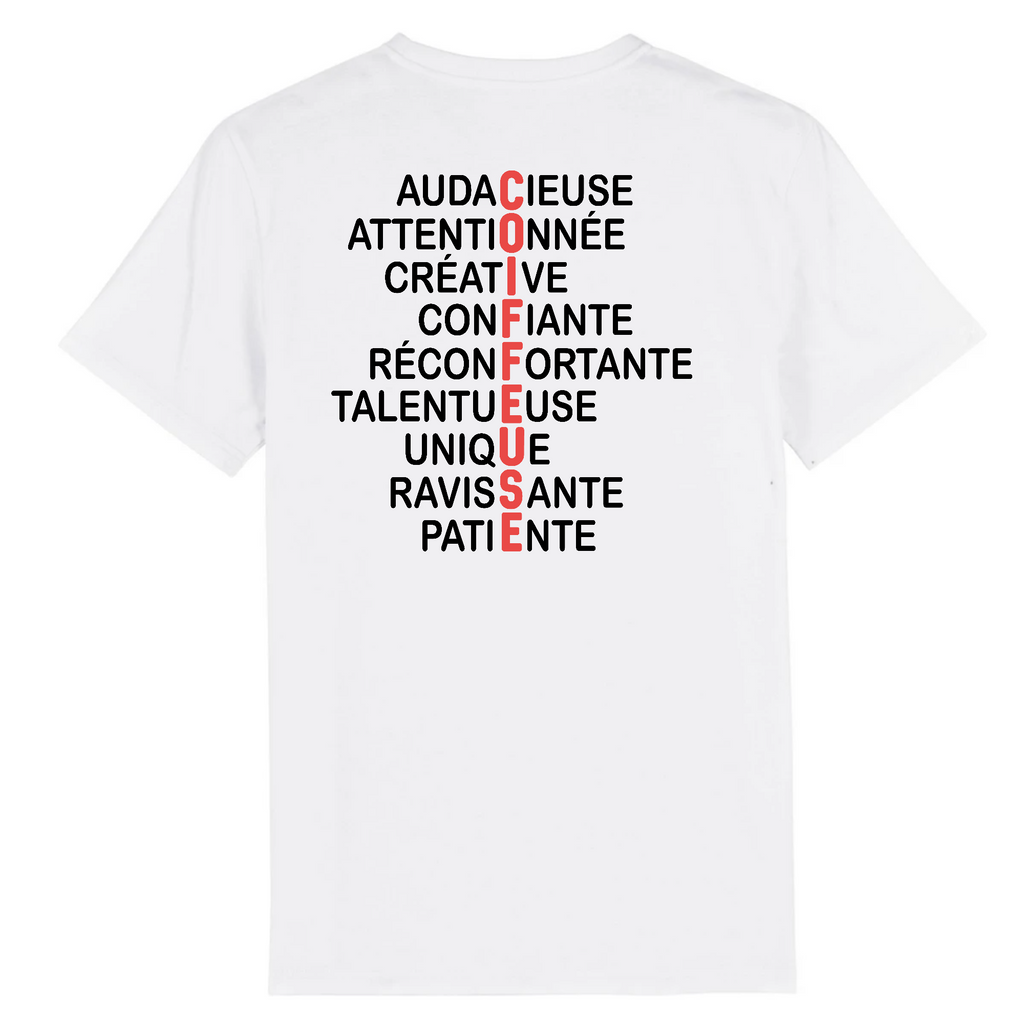 Coiffeuse lettre-signification (dos) - Blanc