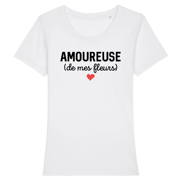 Amoureuse de mes fleurs - Blanc