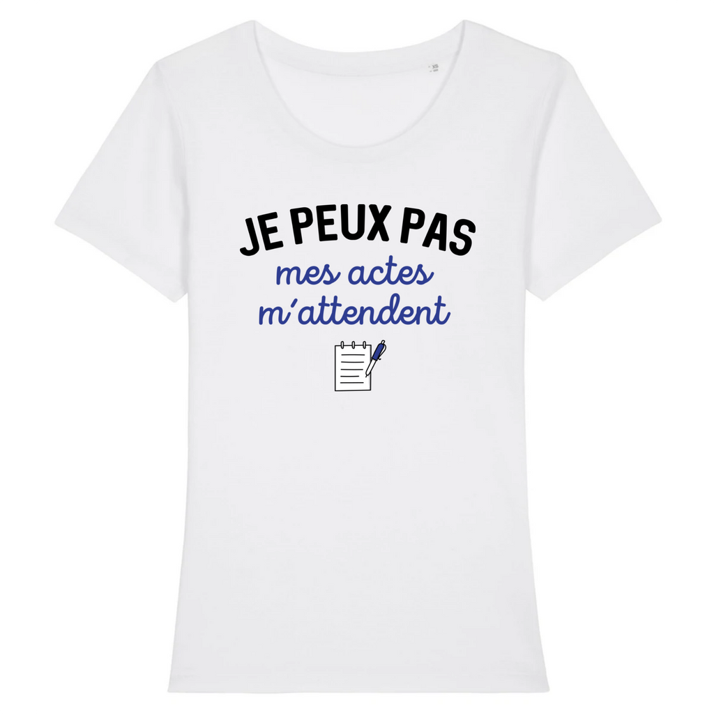 Je peux pas mes actes m`attendent - Blanc