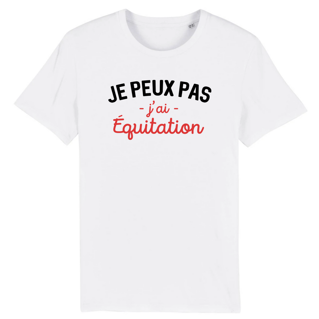 Je peux pas j`ai équitation - Blanc