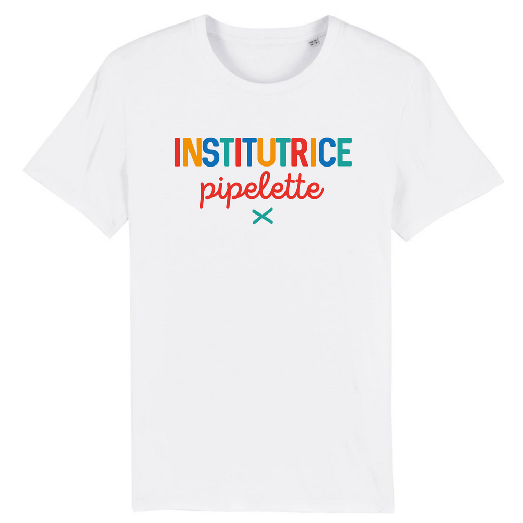 Institutrice pipelette - Blanc