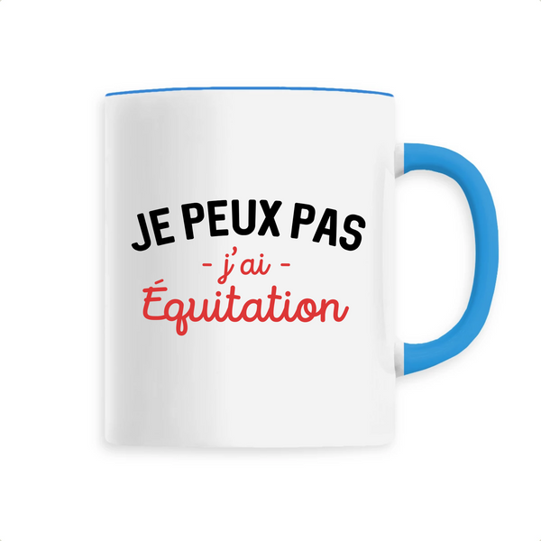 Je peux pas j`ai équitation - Unique Bleu