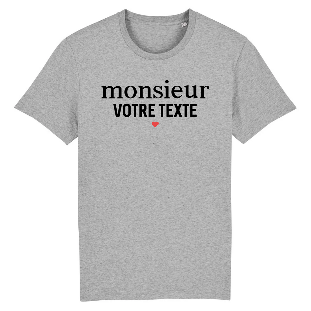 Monsieur votre texte - À personnaliser - Gris