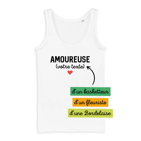 Amoureuse (votre texte) - À Personnaliser - XS Blanc