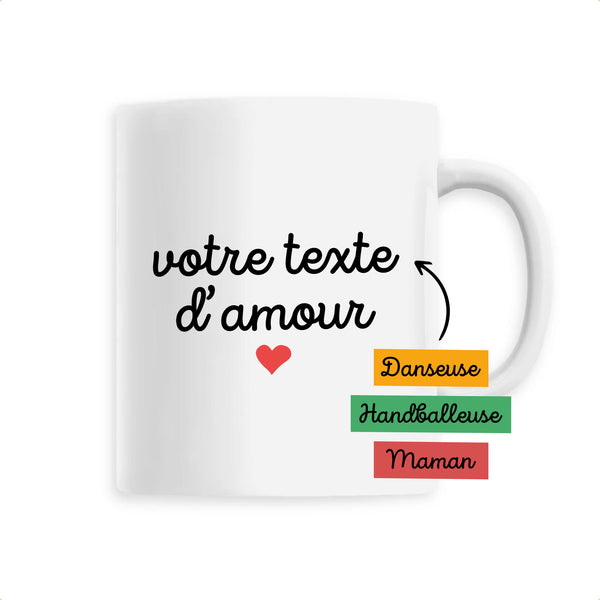 Votre texte d'amour - À Personnaliser - Unique Blanc