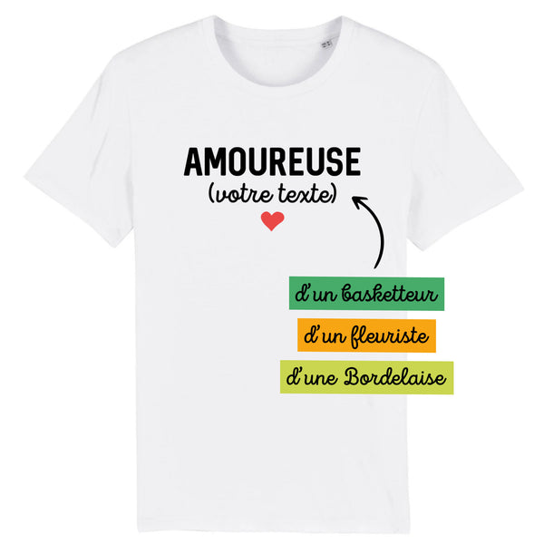 Amoureuse (votre texte) - À Personnaliser - XS Blanc