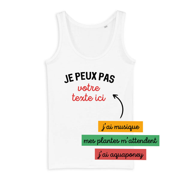 Je peux pas votre texte - À personnaliser - XS Blanc