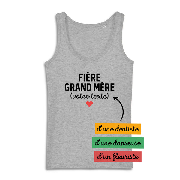 Fière grand mère (votre texte) - À Personnaliser - XS Gris