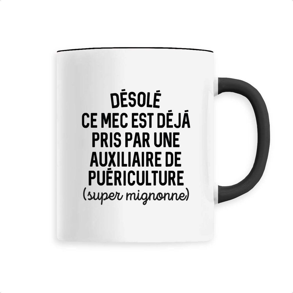 Désolé ce mec est déjà pris - Auxiliaire de puériculture - Noir