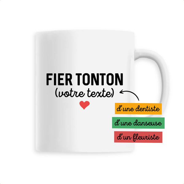 Fier tonton (votre texte) - À Personnaliser - Unique Blanc
