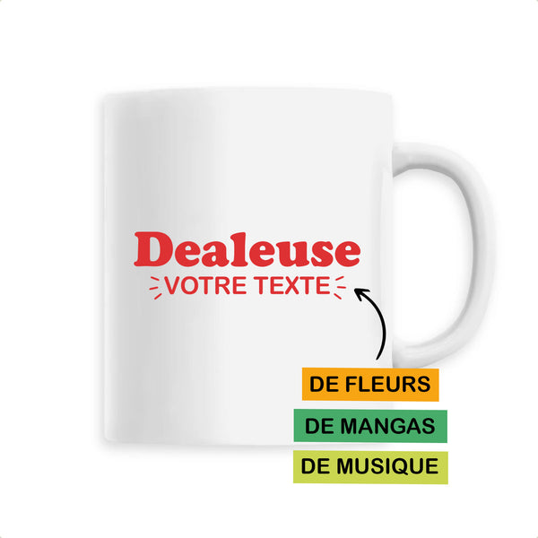 Dealeuse votre texte - Unique Blanc