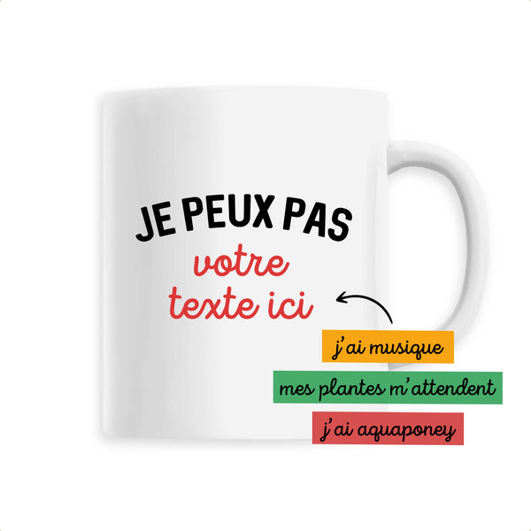 Je peux pas votre texte - À personnaliser - Unique Blanc