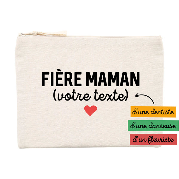 Fière maman (votre texte) - À Personnaliser - Unique Beige