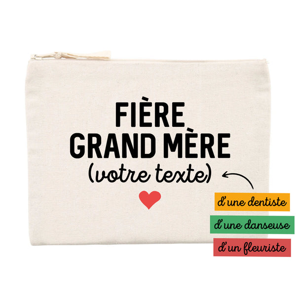 Fière grand mère (votre texte) - À Personnaliser - Unique Beige