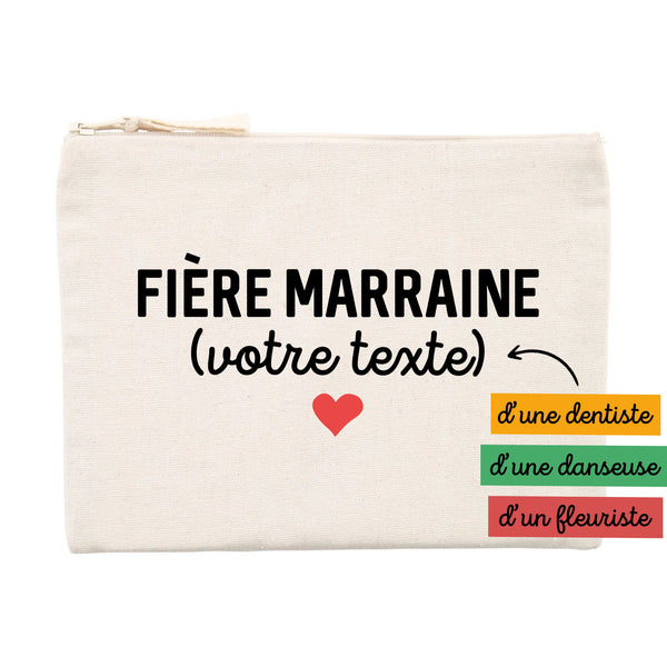 Fière marraine (votre texte) - À Personnaliser - Unique Beige
