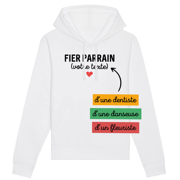 Fier parrain (votre texte) - À Personnaliser - XS Blanc