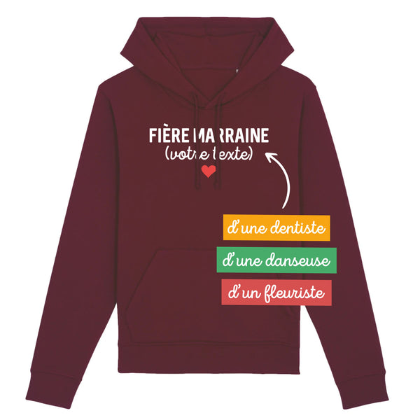 Fière marraine (votre texte) - À Personnaliser - XS Bordeaux