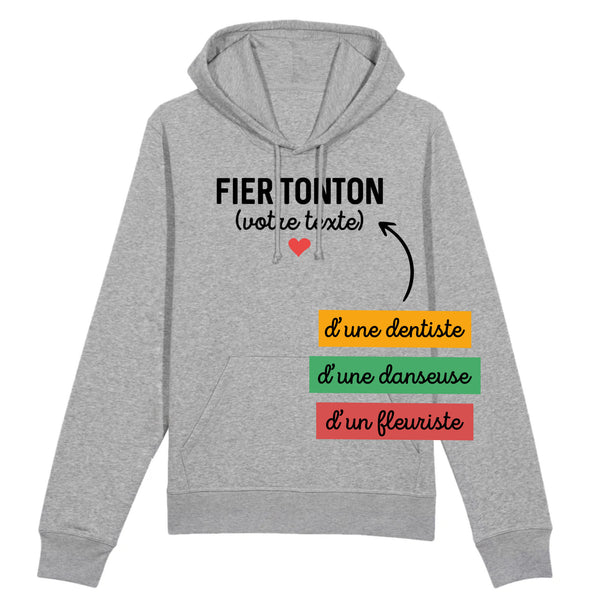 Fier tonton (votre texte) - À Personnaliser - XS Gris
