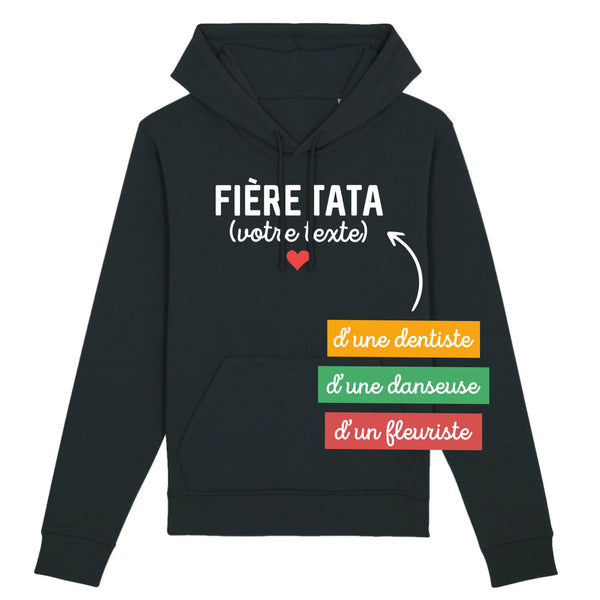 Fière tata (votre texte) - À Personnaliser - XS Noir