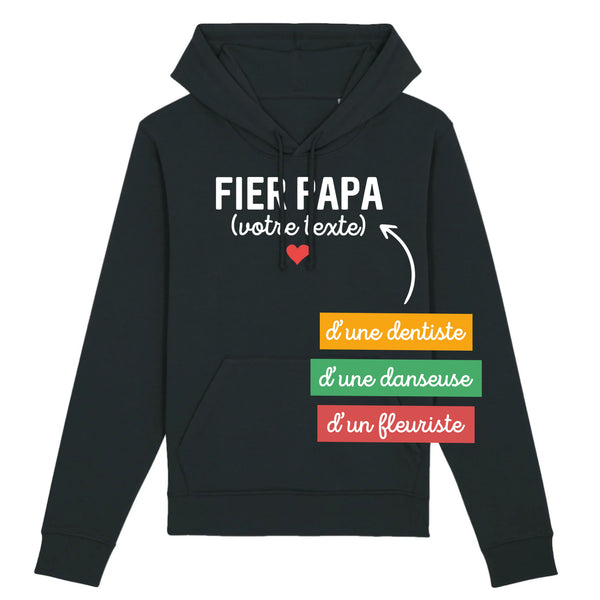Fier papa (votre texte) - À Personnaliser - XS Noir