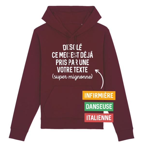 Désolé ce mec est déjà pris - votre texte - À Personnaliser - XS Bordeaux