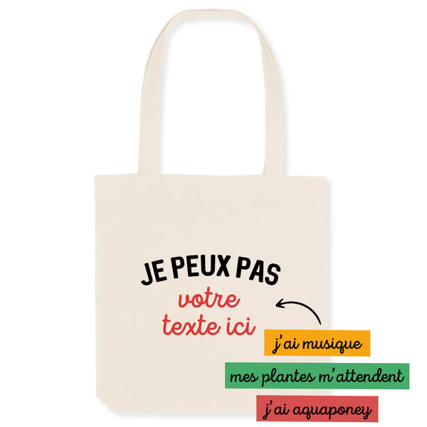 Je peux pas votre texte - À personnaliser - Unique Blanc