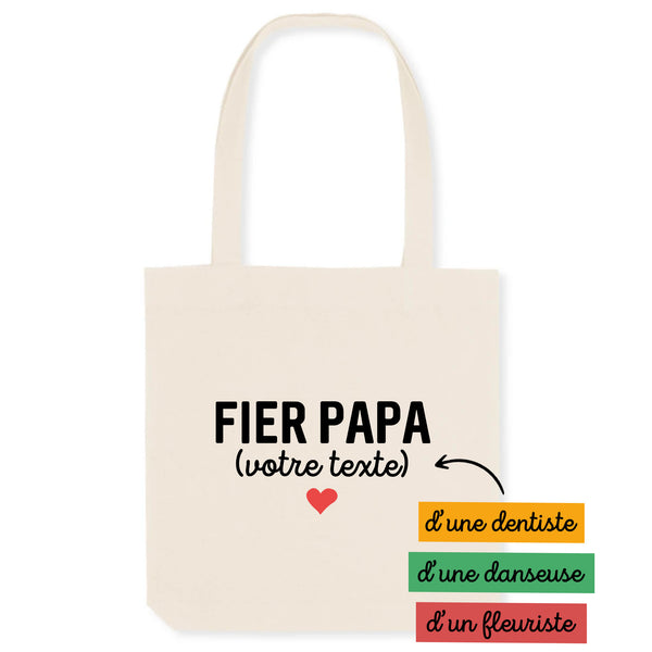 Fier papa (votre texte) - À Personnaliser - Unique Blanc