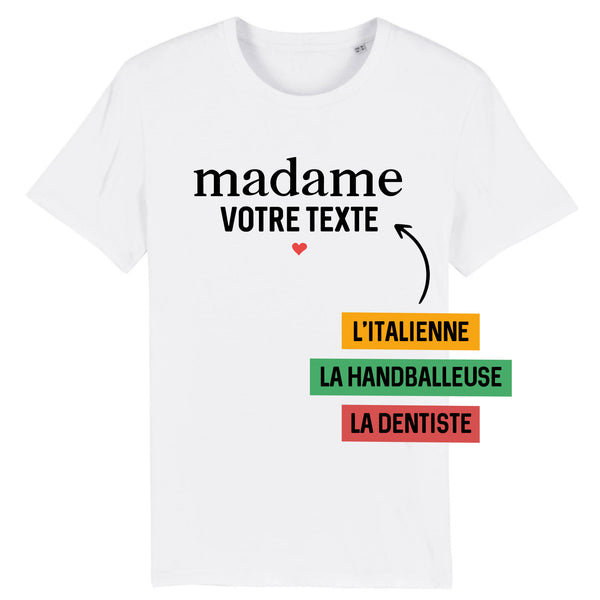 Madame votre texte - À personnaliser - XS Blanc